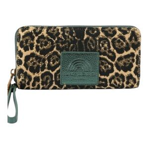 Kurt Geiger - NWT/NIB Leopard Print Metallic Green Wristlet!